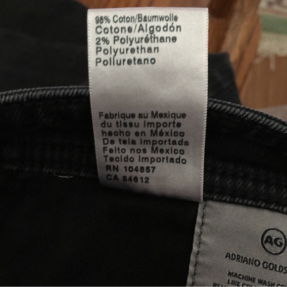 AG Adriano Goldschmied the Graduate Tailored Leg Mens Black Jeans 36/29 - Picture 10 of 12